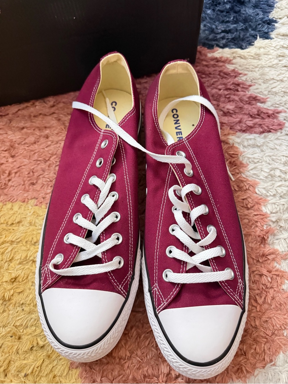 Burgundy Converse Low Top Sneakers